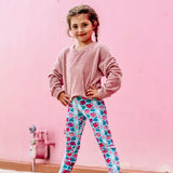 Sloth leggings sloths girls clothing clothes Smarty Girl pants shirt tshirt dress pink purple girly science STEM biology biologist kid kids child children baby toddler smart geek nerd nerdy geeky tropical jungle rainforest rain forest green birthday party theme gift pima cotton Peru ethical fashion female empowerment style brand apparel line gender neutral