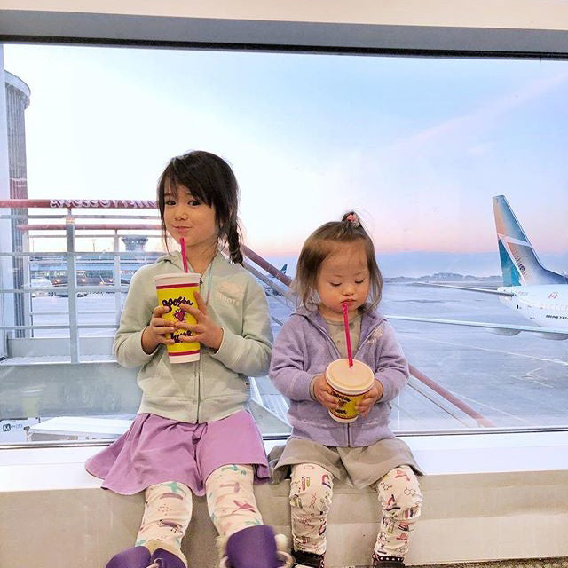 Girls airplane clothes toddler girl clothing airplanes Smarty Girl brand leggings science STEM organic pink purple pants aviation pilot kids children female empowerment 