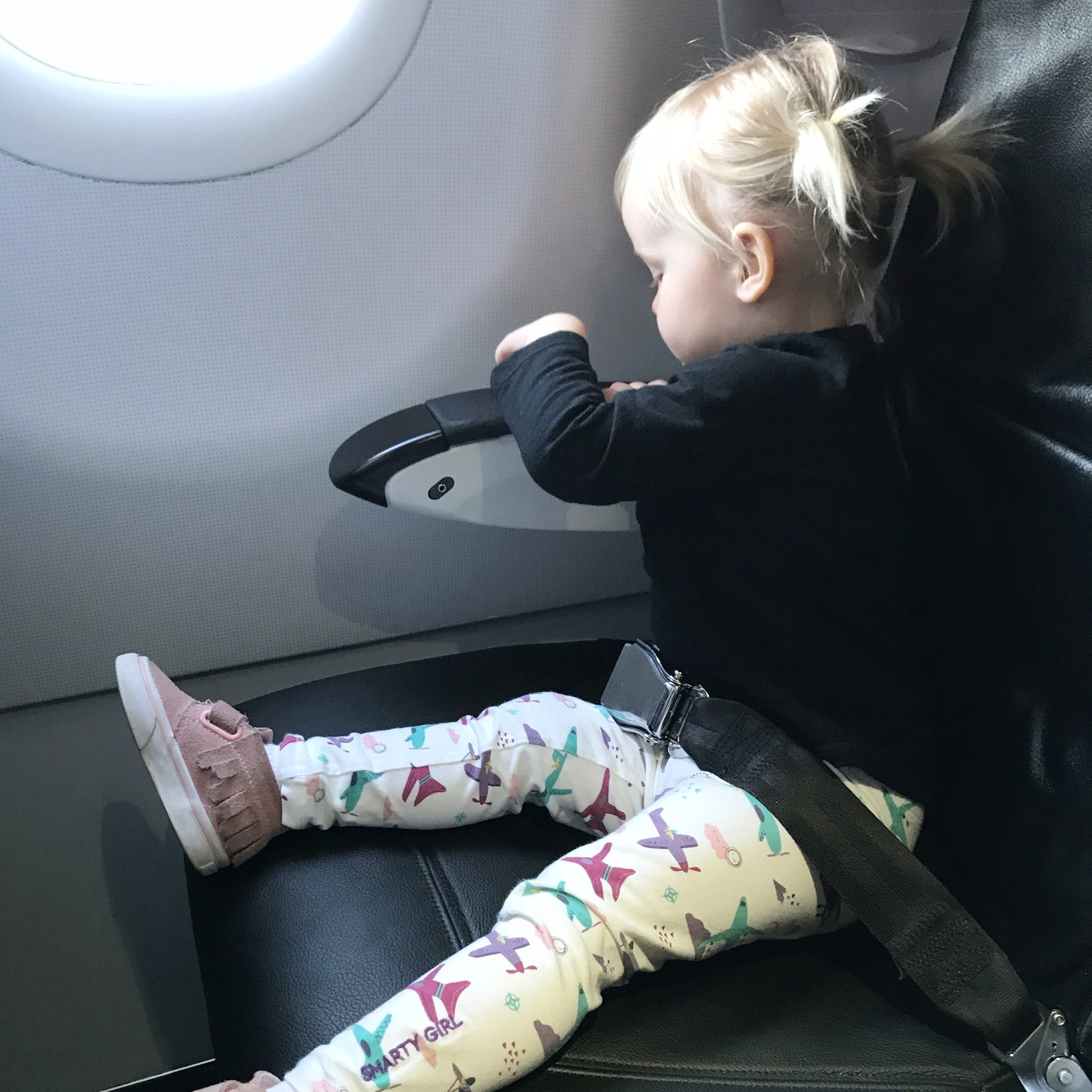 Airplanes clothes for girls. Smarty Girl brand organic leggings. Pink purple girly airplane clothing pants. Science STEM smart geek nerd shirt dress