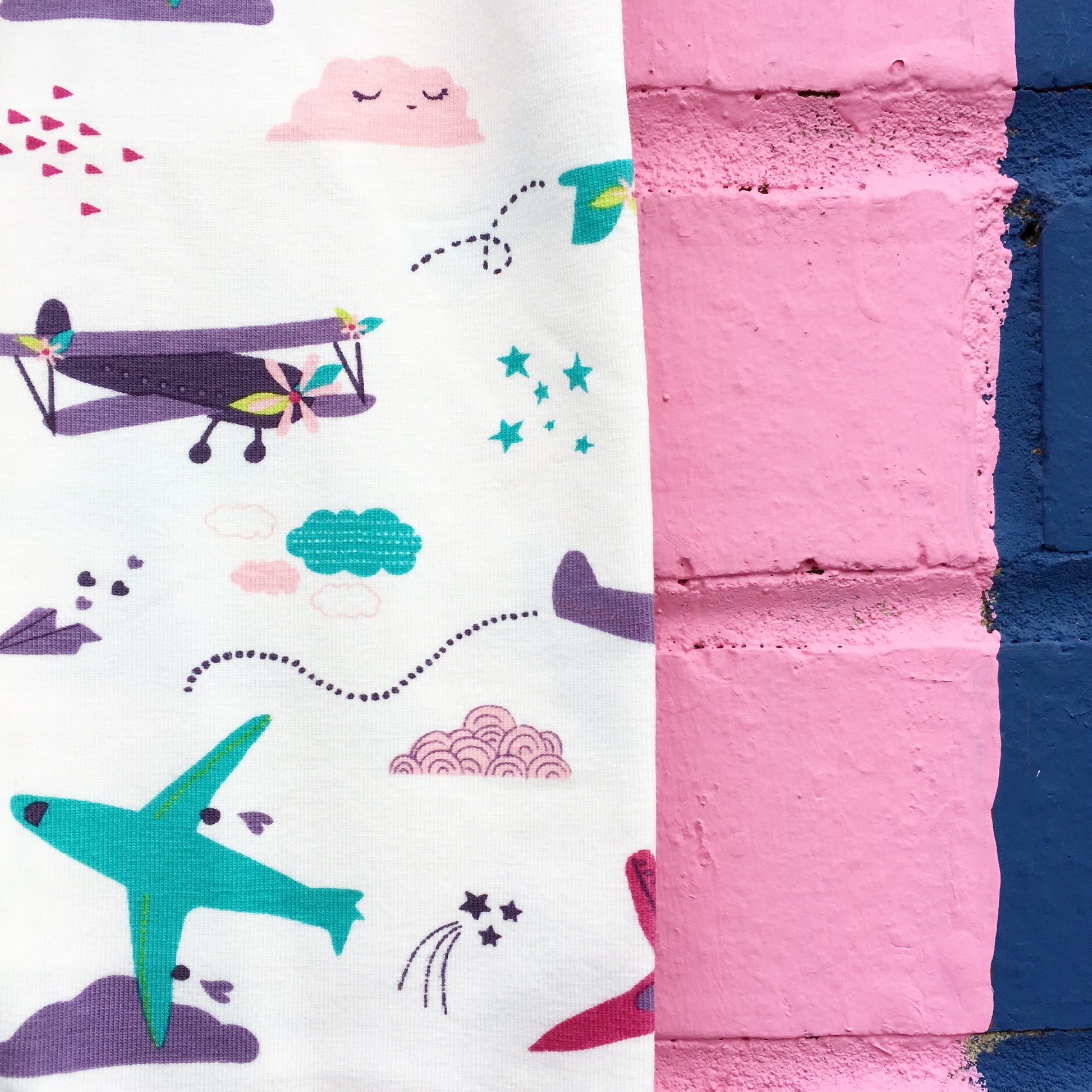 Airplane aviation pilot leggings for toddler girls by Smarty Girl