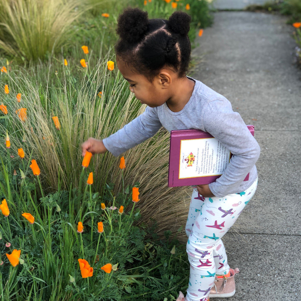 Alysia Montaño, Olympic athlete and pregnant runner, daughter in airplane clothes toddler girls clothing airplanes Smarty Girl brand leggings pink purple pants kids children empowerment