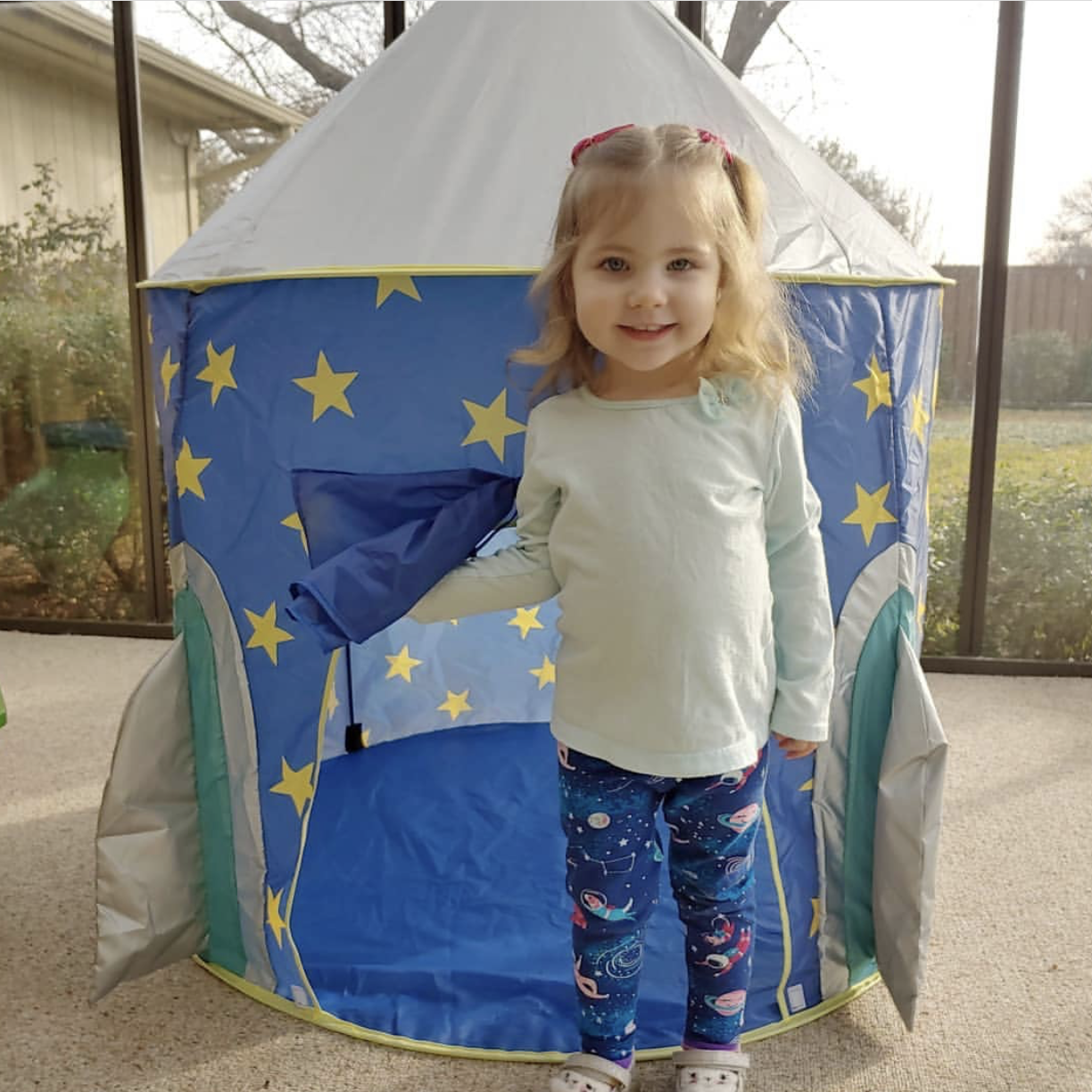 Girls astronaut clothes girl space clothing toddler leggings astronauts kids pants planet galaxy star rocket rocketship moon spaceship NASA Smarty Girl science STEM scientist girly pants dog cat smart geek nerd pink purple blue pima cotton Peru Peruvian kid children child baby 