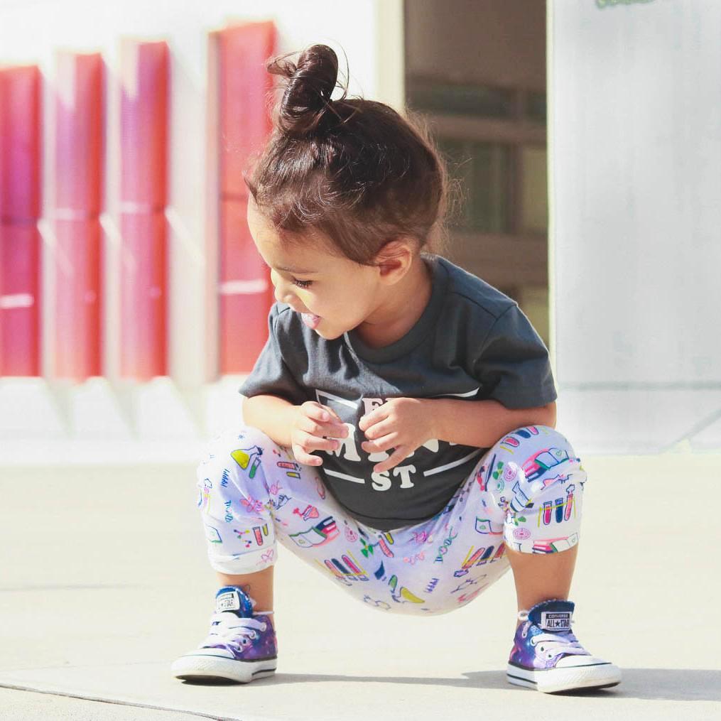 Chemistry science STEM girly feminist clothes for toddler girls and kids by Smarty Girl