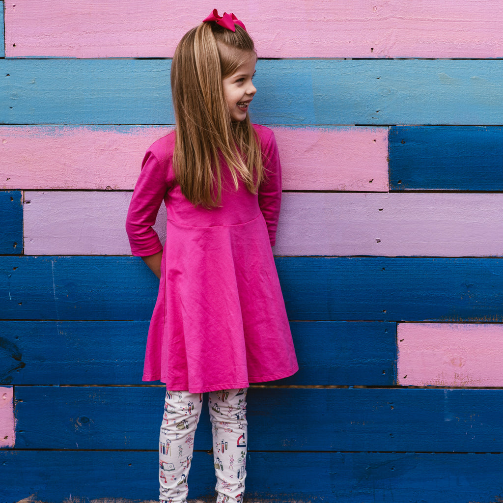 Chemistry science STEM leggings for toddler girls by Smarty Girl