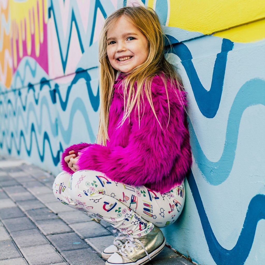 Chemistry science STEM leggings for toddler girls by Smarty Girl