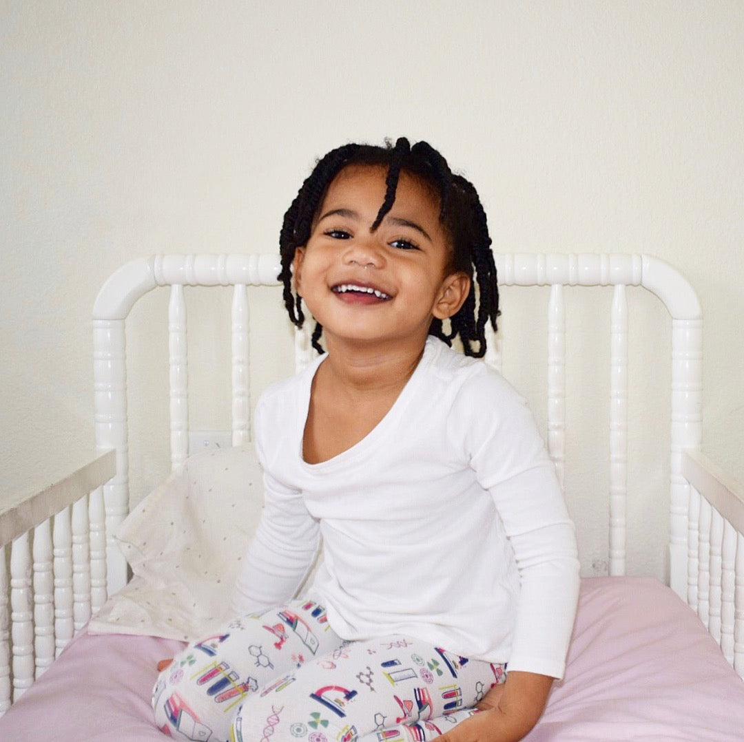 Chemistry science STEM leggings for toddler girls by Smarty Girl