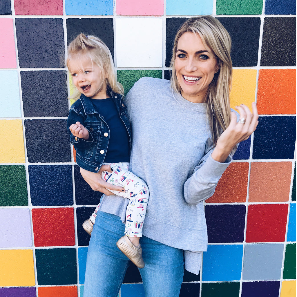 Chemistry science STEM leggings for toddler girls by Smarty Girl