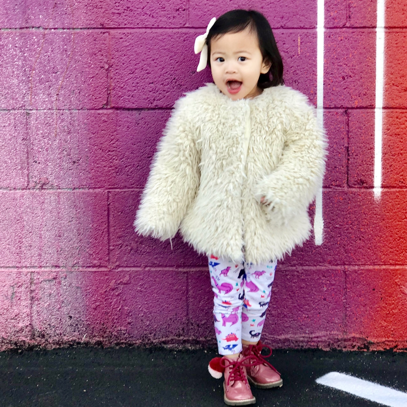 Dinosaur leggings for toddler girls by Smarty Girl