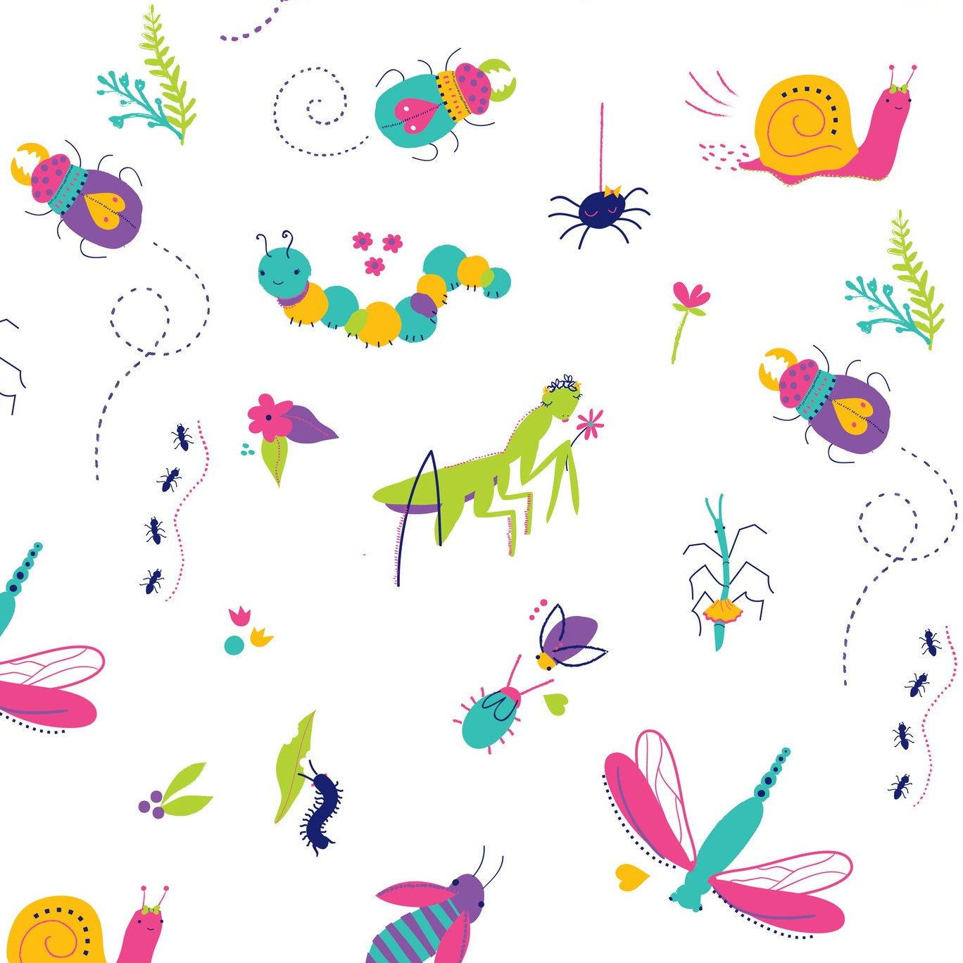 Insect bugs leggings for toddler girls by Smarty Girl