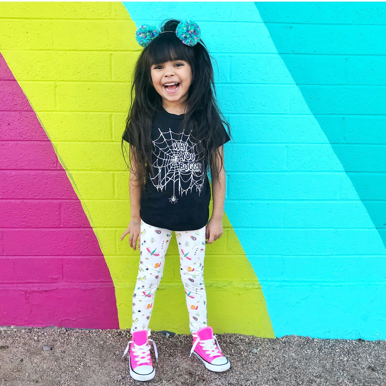 Insect bugs leggings for toddler girls by Smarty Girl