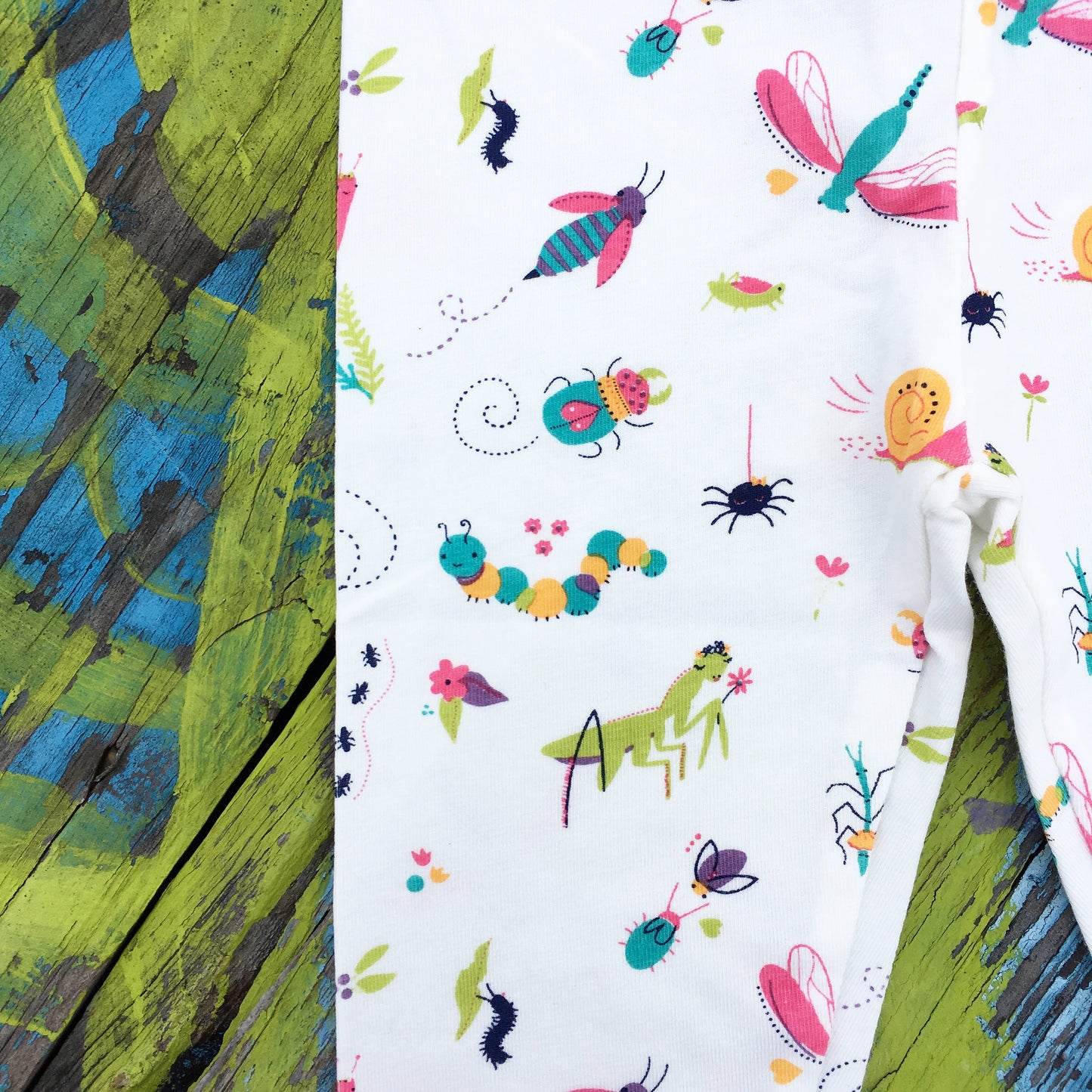 Insect bugs leggings for toddler girls by Smarty Girl