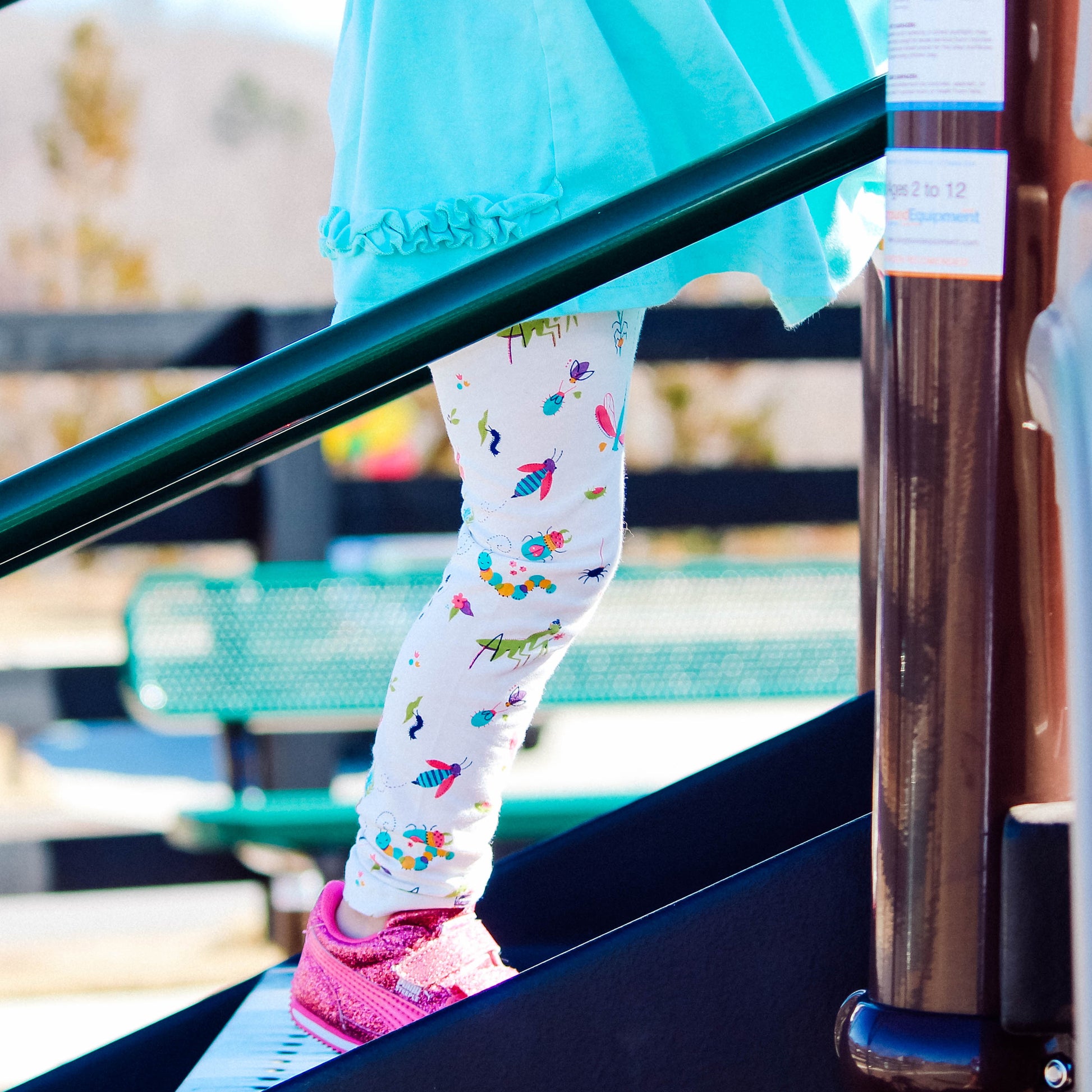 Insect bugs leggings for toddler girls by Smarty Girl