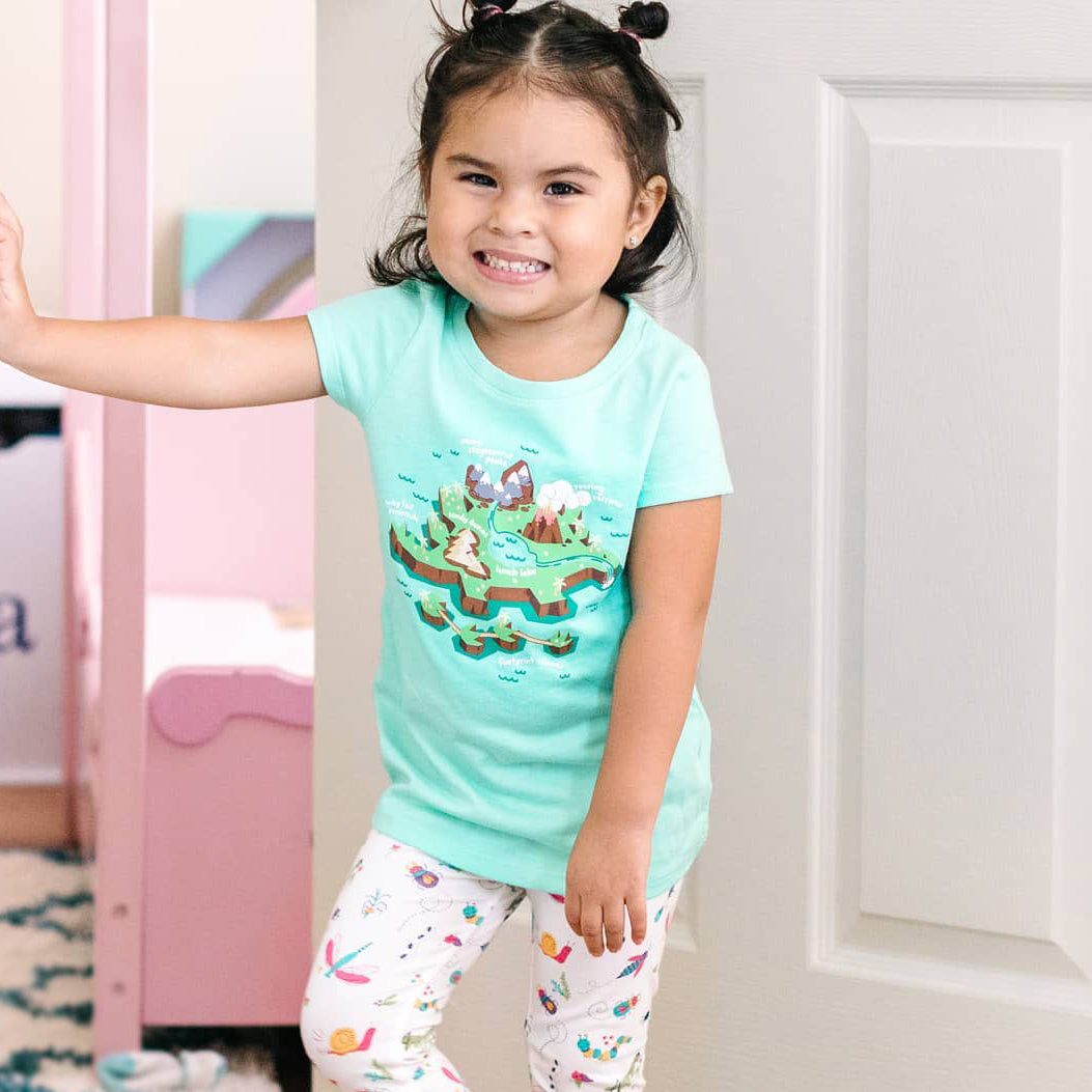 Girls insect clothes toddler girl bug clothing organic legging insects bugs beetle spider Smarty Girl science STEM entomology girly pink purple pants shirt dress kids smart geek nerd