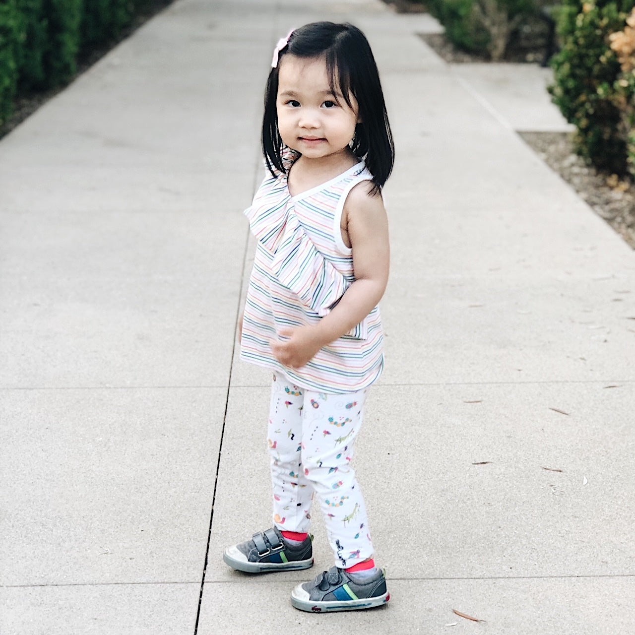 Girls insect clothes toddler girls clothing insects bugs beetle spider Smarty Girl brand leggings science STEM entomology organic pink purple pants kids children 