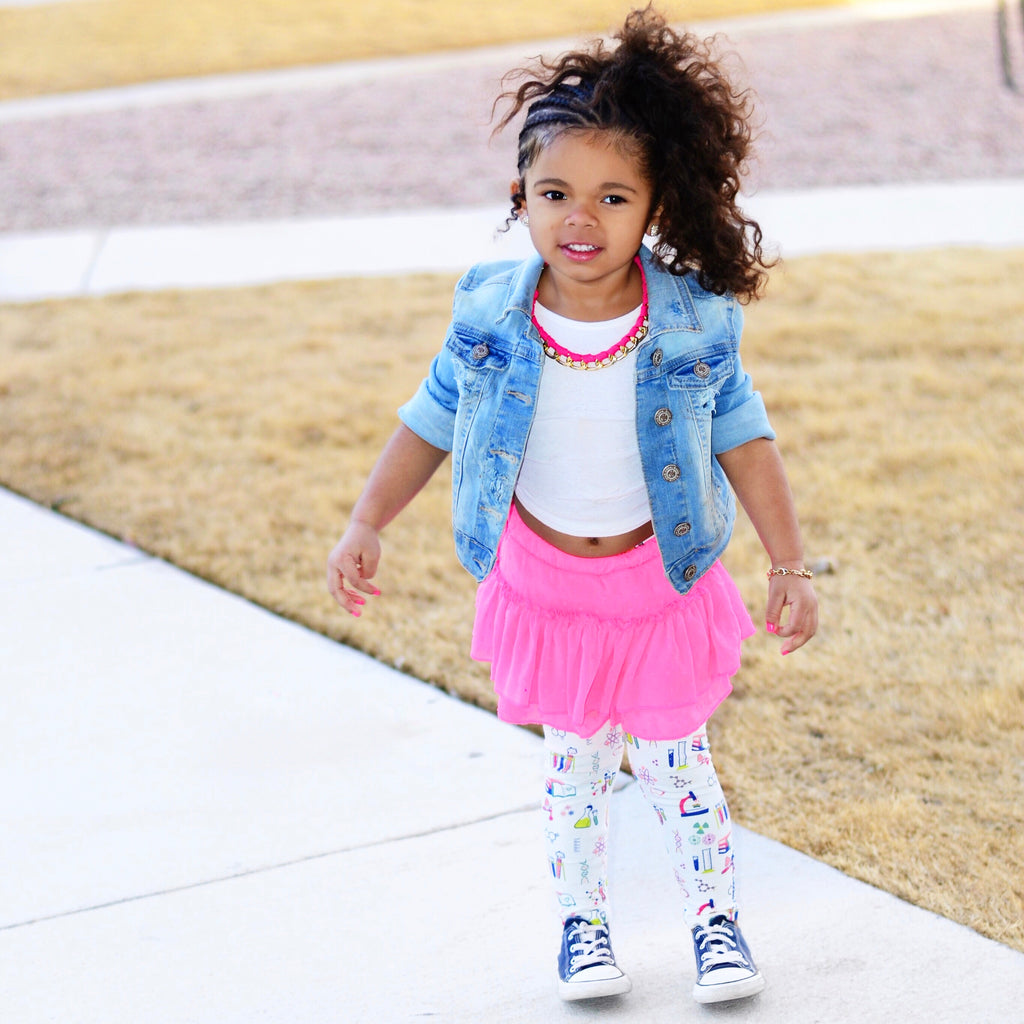 Chemistry science STEM leggings for toddler girls by Smarty Girl