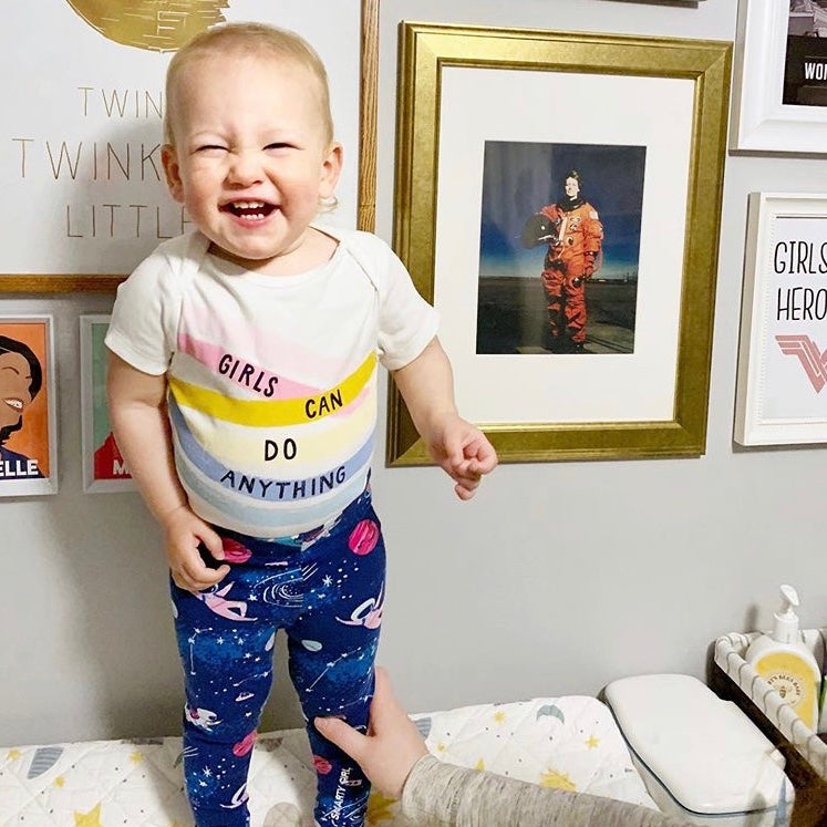 Space clothes for girls astronaut girl clothing astronauts girly leggings outer toddler pants kids planet galaxy star rocket moon spaceship NASA astronomy science STEM kid children child baby dog cat smart geek nerd solar system sky party gift costume pink purple nerdy geeky smart pima Peru outfit