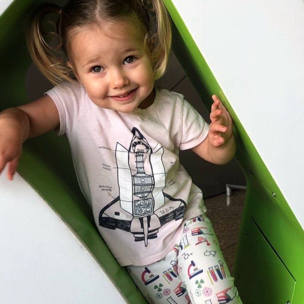 Girls science leggings girl STEM clothes girly chemistry clothing pants chemist scientist Smarty Girl smart geek nerd geeky nerdy pink purple kids toddler female empowerment costume party theme