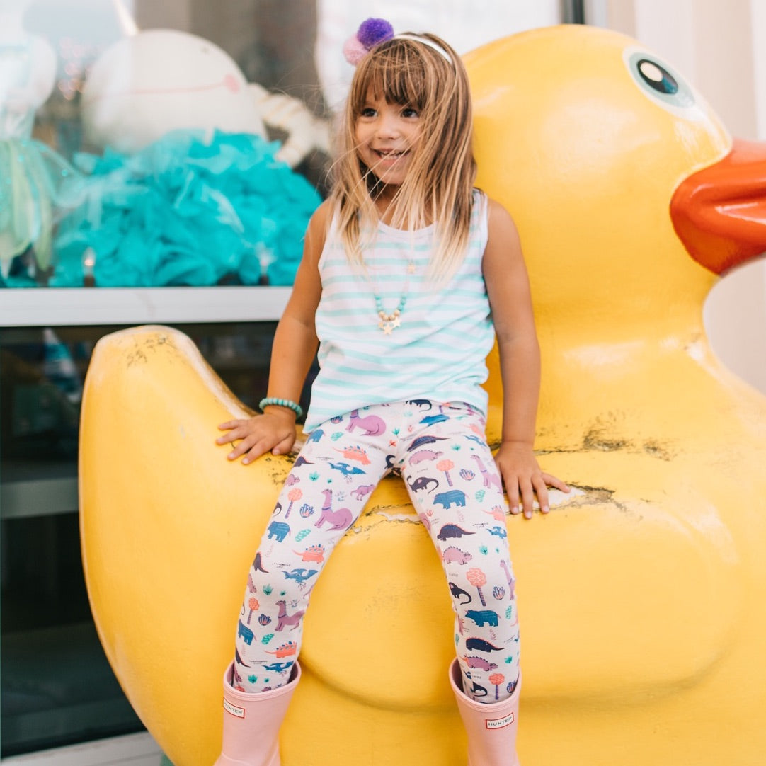 Dinosaur leggings for toddler girls by Smarty Girl