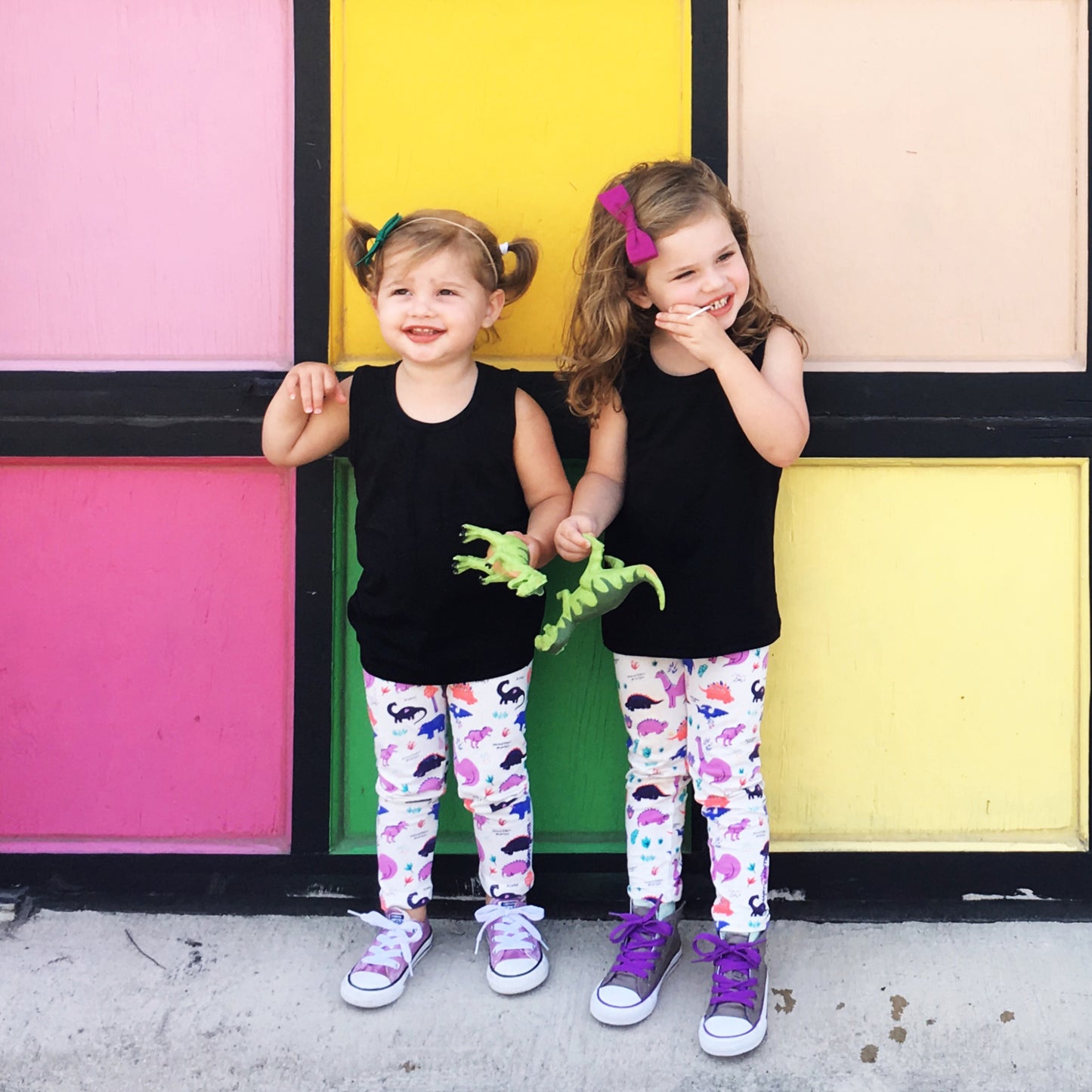 Dinosaur leggings for toddler girls by Smarty Girl