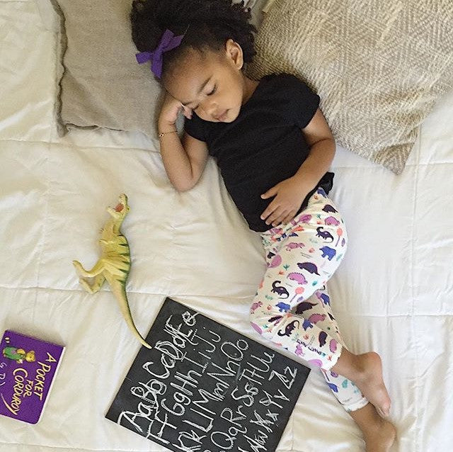 Dinosaur leggings for toddler girls by Smarty Girl