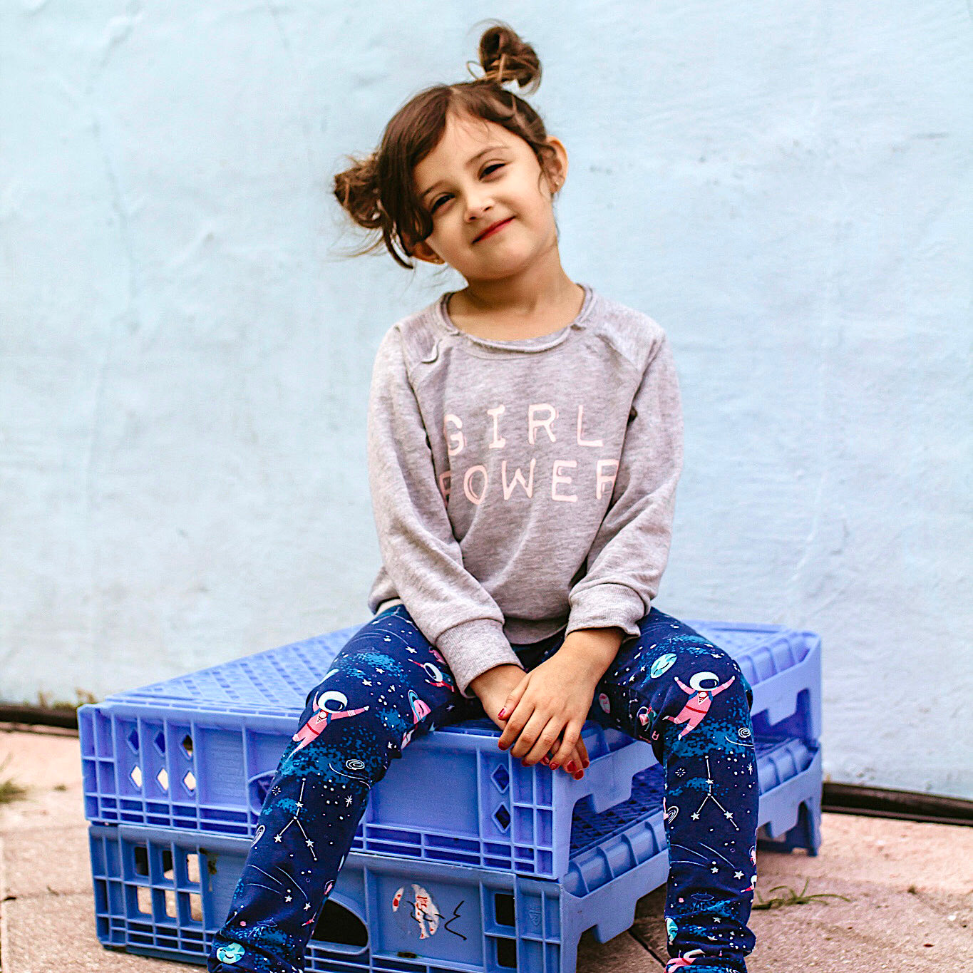 Space clothes for girls astronaut girl clothing astronauts girly leggings toddler pants kids planet galaxy star rocket moon spaceship NASA astronomy science STEM kid children child baby scientist dog cat smart geek nerd costume pink purple blue pima cotton Peru